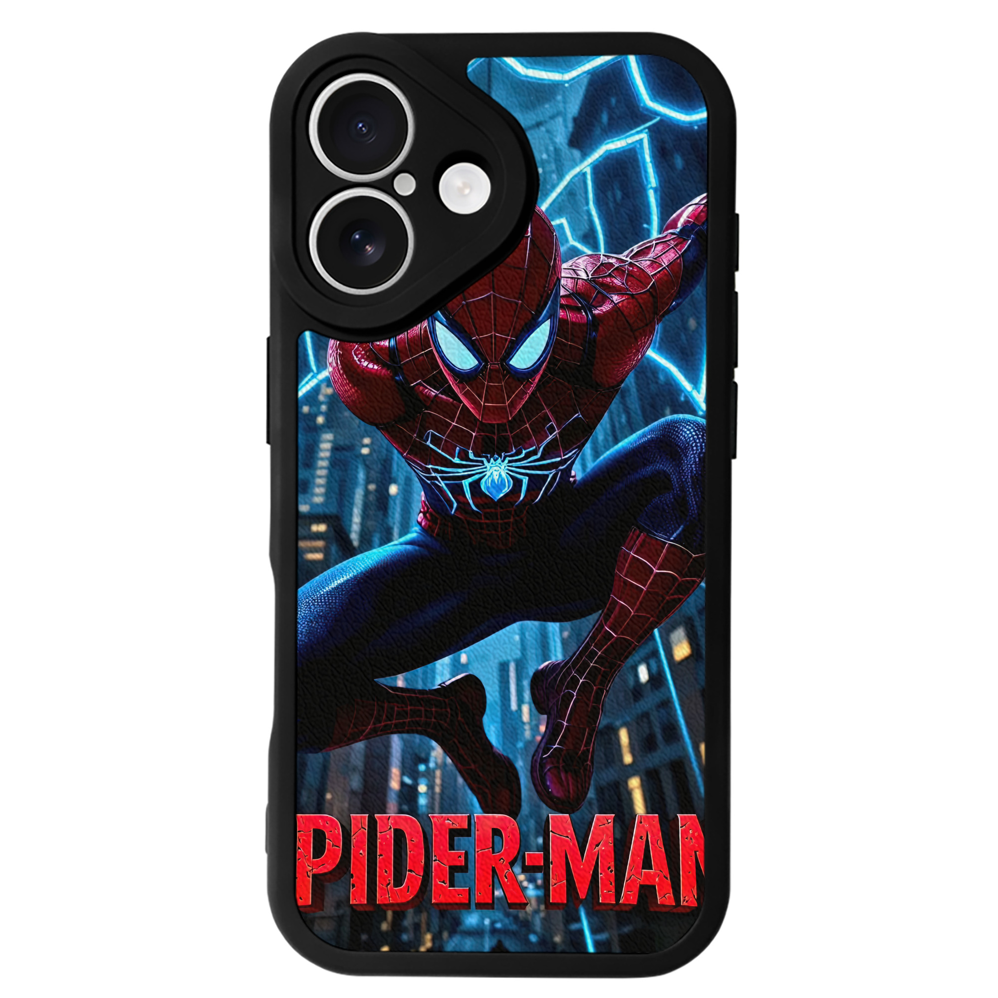 Spider Man スパイダーマン 【iPhone 16シリーズ対応】シリコンスマホケース（レザー調） 材質：シリコン
